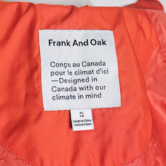 Frank And Oak Orange Hooded Windbreaker Unisex Size XL - Picture 14 of 15